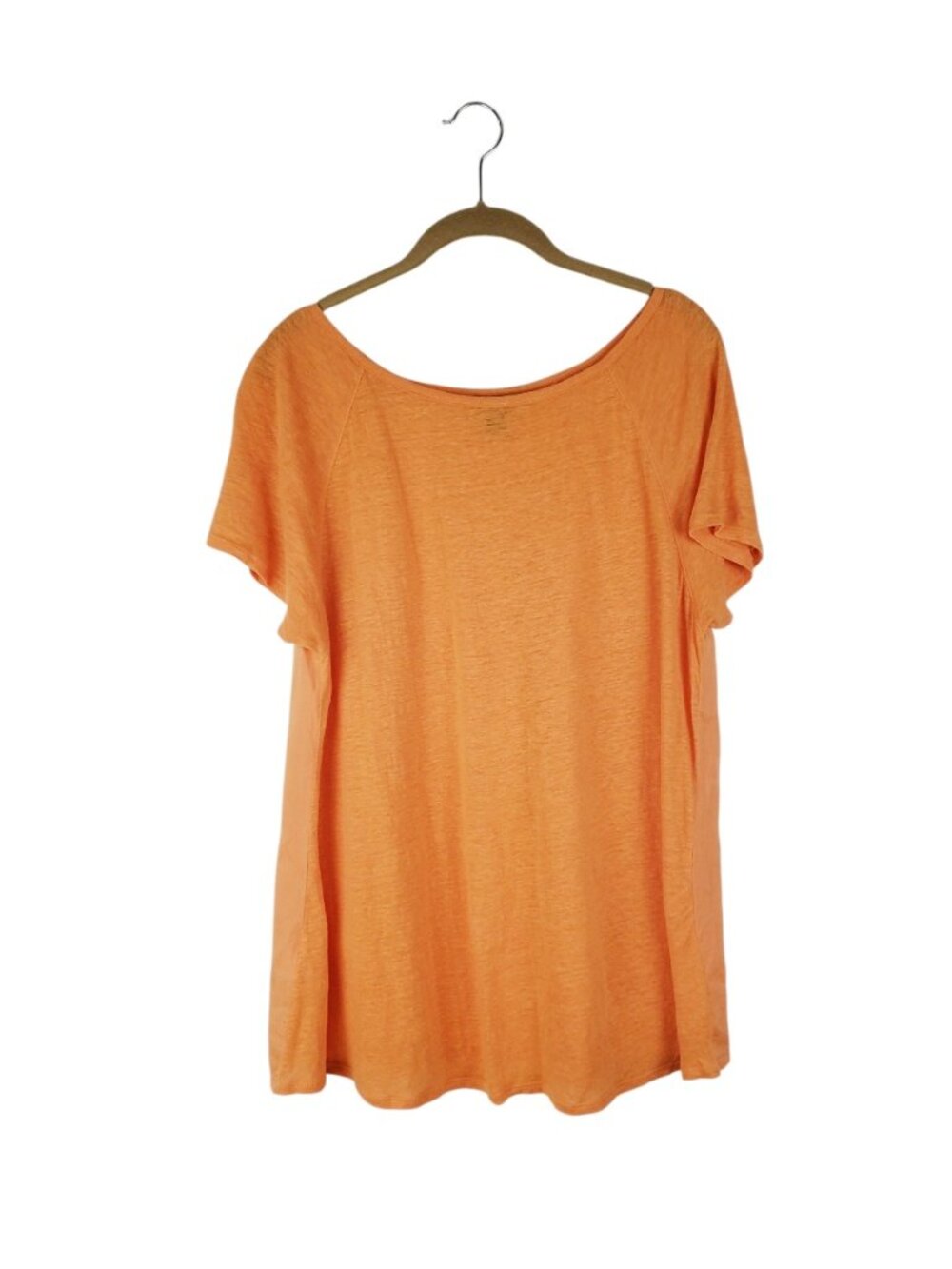 Tommy Bahama Orange Linen Mixed Media Raglan Sleeve Top Womens Large